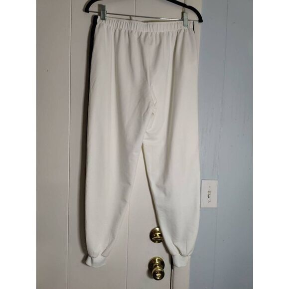 Sundays cotton blend cream sweatsuit with metallic black accents, women's size s - Picture 6 of 9